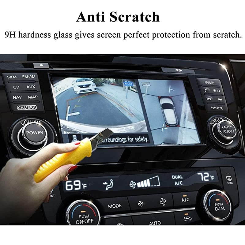 7 Screen Protector for 2017 2018 Nissan Rogue Sport Car Navigation Protective Film for 2014 2015 2016 2017 2018 2019 Nissan Rogue SUVHybrid Touch Screen Interior Accessories Tempered Glass