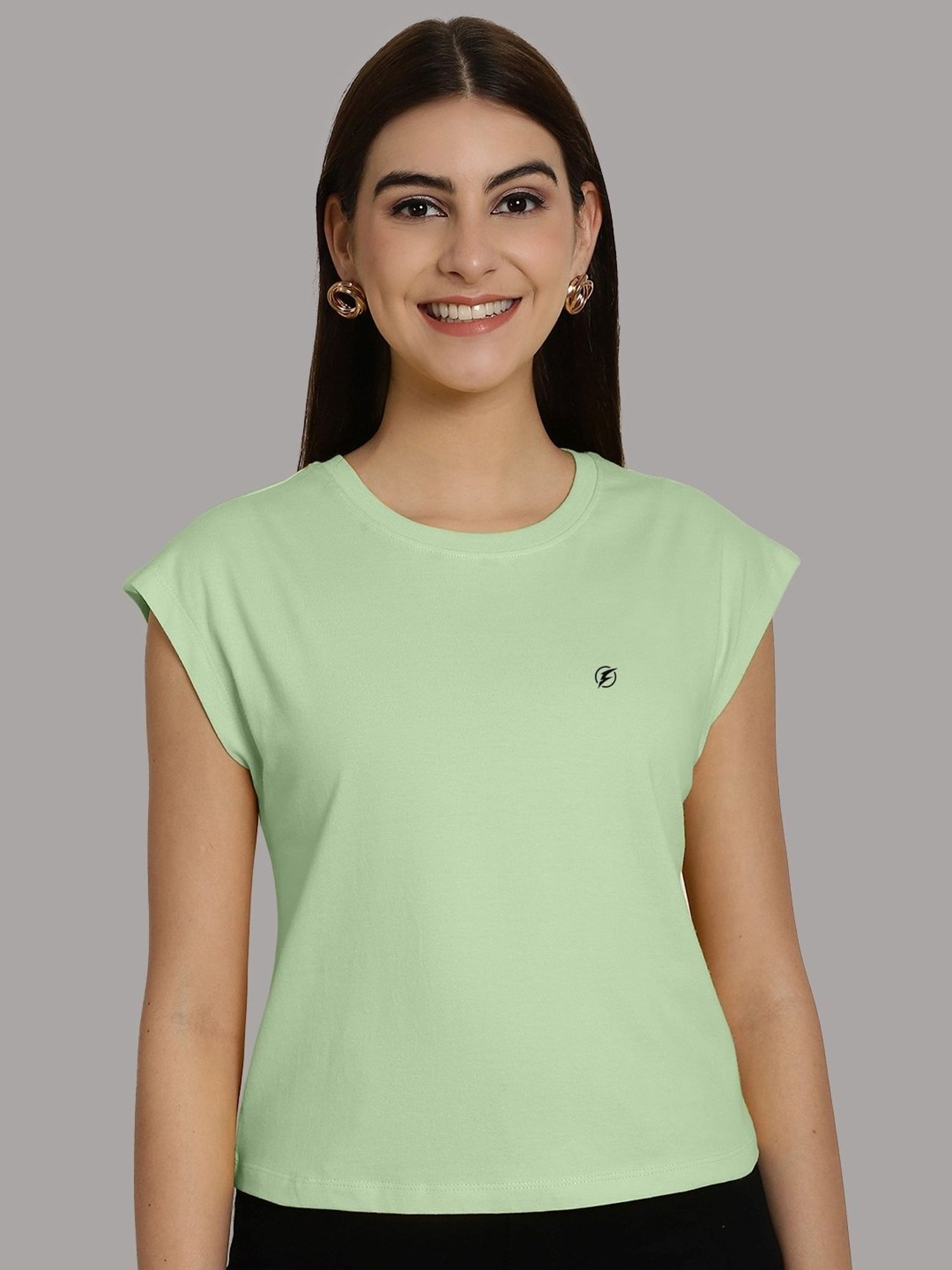 Friskers Yellow & Pista Green Slim Fit Sports T-Shirts - Pack Of 2