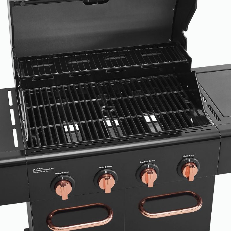 Kenmore 4-Burner Outdoor Gas BBQ Grill with Searing Side Burner PG-40409S0LB-2 Black