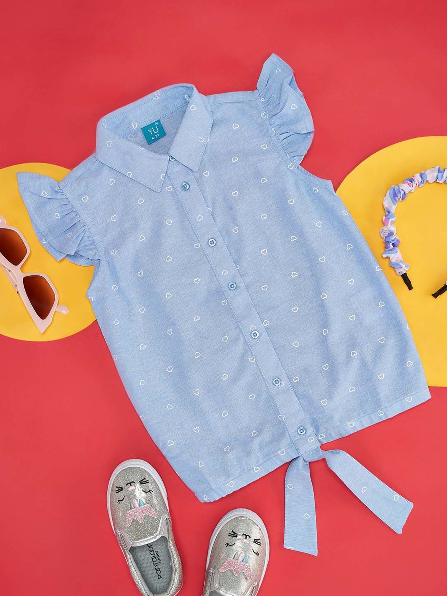 Kidsville Green Cotton Printed T-Shirt