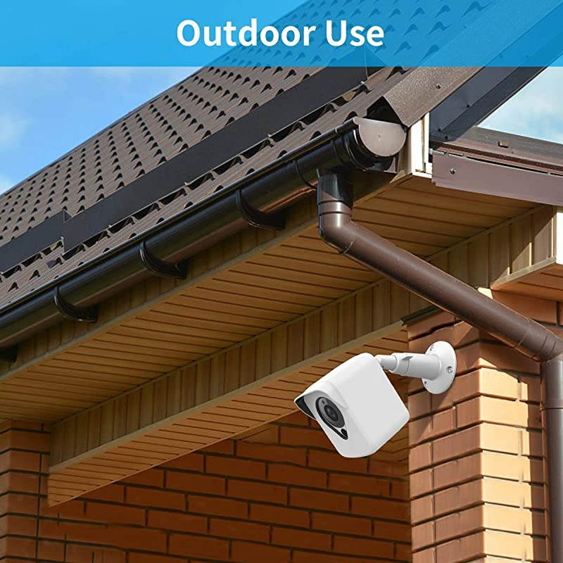 Cam Camera Wall Mount Bracket, COOWUFAN Weather Proof 360 Degree Protective Adjustable Housing Mount and Cover for Cam V2 V1 and Ismart Spot Camera Indoor Outdoor (White(1 Pack))