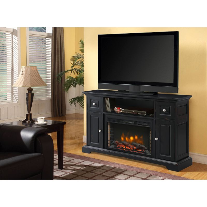 55" Sutherland Media Electric Fireplace Aged Black - Muskoka