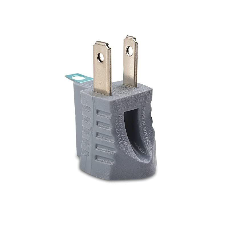 3Pack Polarized Grounding Adapter 3 Prong to 2 Prong Adapter Allows a 2 Prong Outlet to Accept 3 Prong Plugs