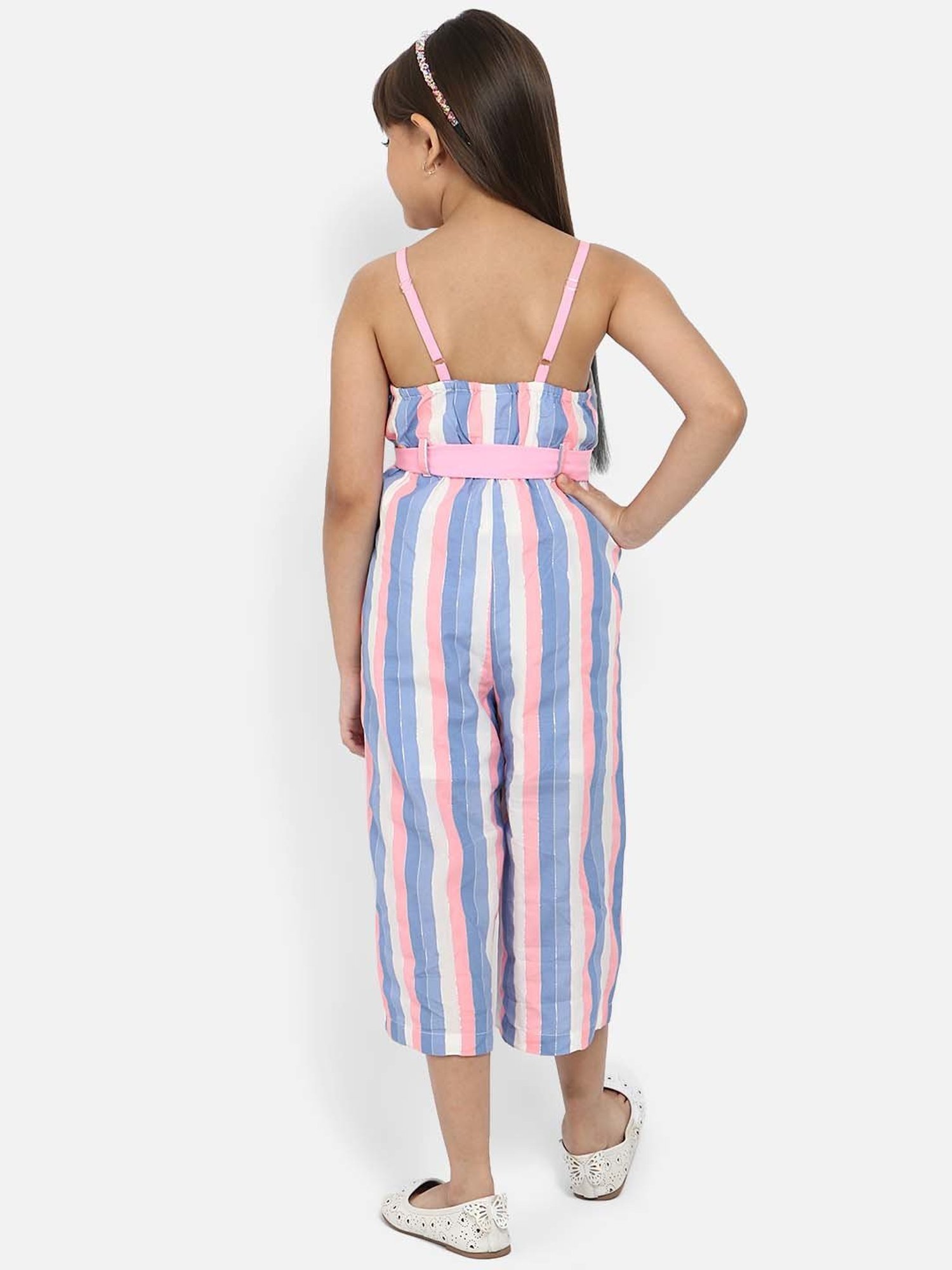 Nauti Nati Kids Multicolor Striped Jumpsuit