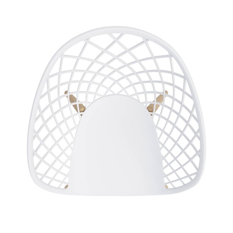 Set of 2 Kurv Mini Kids' Chairs White/Natural - Jamesdar