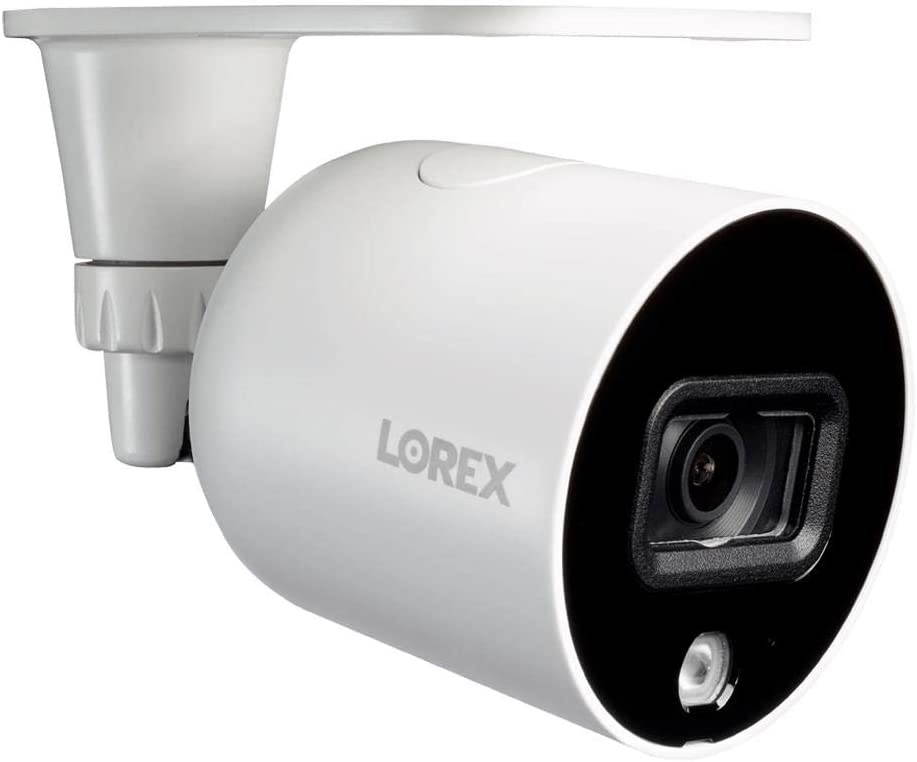 Lorex W282CAD Indoor/Outdoor 1080p Wi-Fi Bullet Camera with Smart Deterrence and Color Night Vision, 129 Field of View, Audio, 32GB microSD Card Included, Compatible with Lorex Home Center (White)