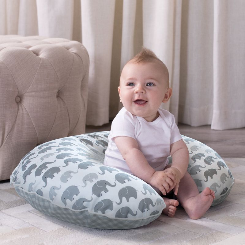 Boppy Original Nursing Pillow Cover - Gray Gold Giraffes
