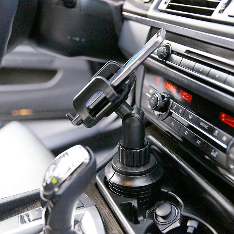 Car Cup Holder Mount Adjustable Smart Phone Cradle for iPhone 11 Pro XR XS Max X 8 Plus 7 SE Samsung Note 10 + 9 Galaxy S20+ Ultra S10+ S9 A71 A51 A21 A11LG Stylo 6 V60 Moto z4 edge+ e6 PH600
