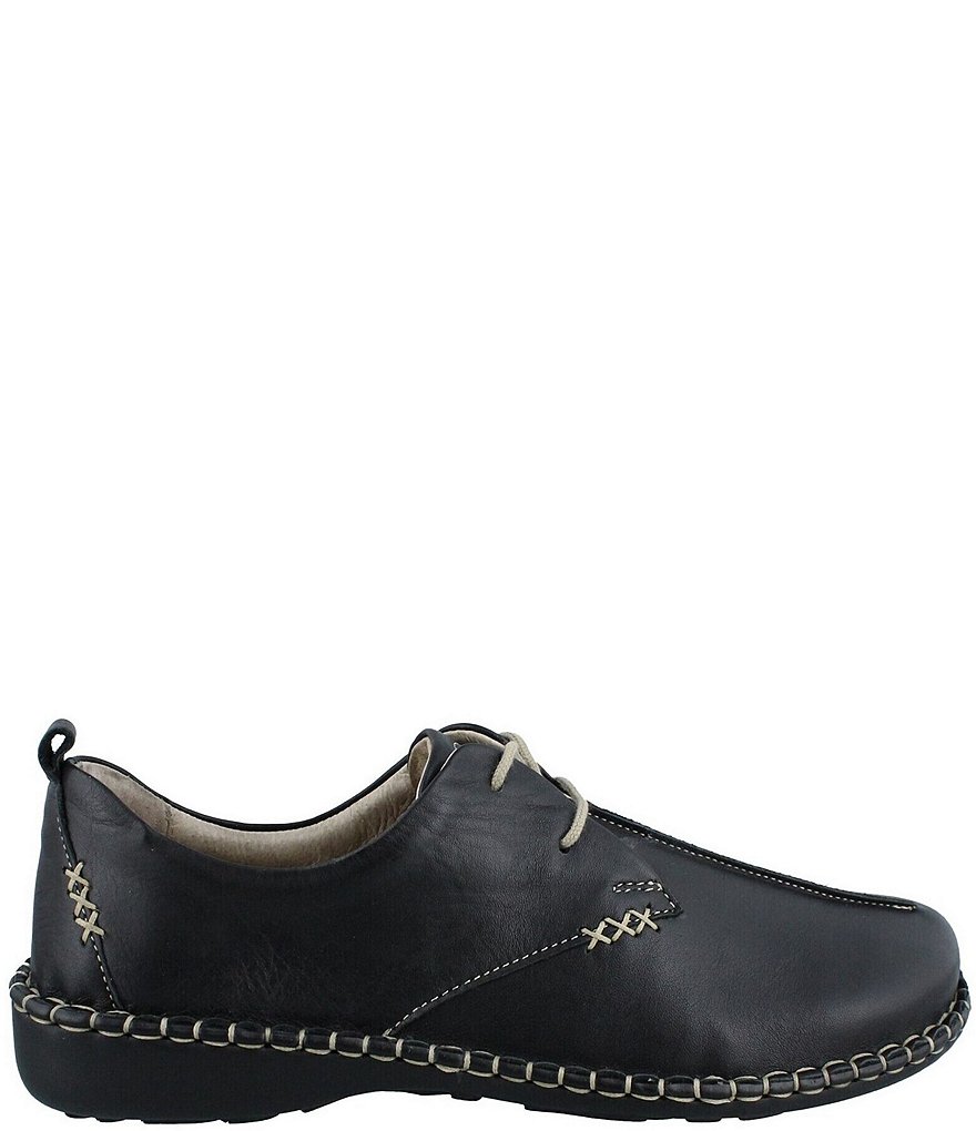 Josef Seibel Lindsay Leather Stitch Detail Lace-Up Loafers