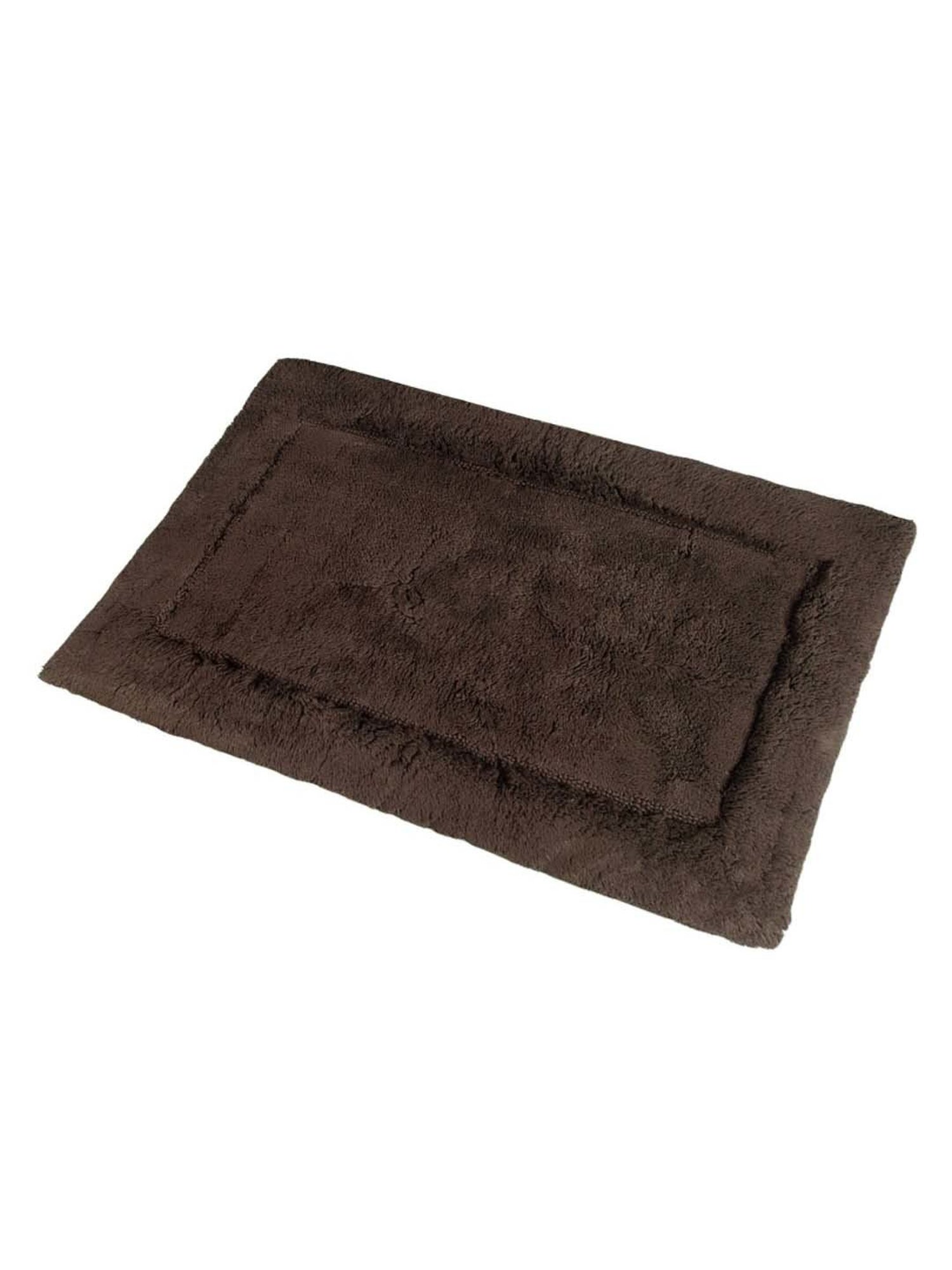 SPACES Dark Brown Cotton Hygro Small Bath Mat