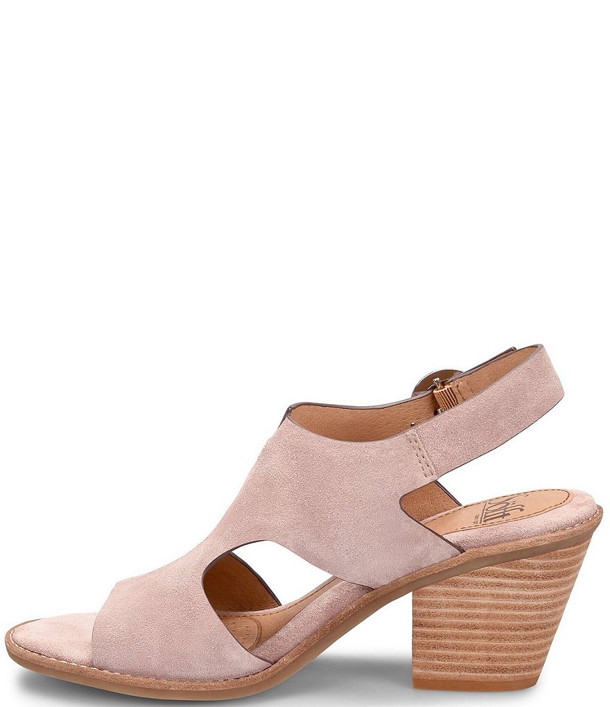 Sofft Maben Suede Slingback Block Heel Sandals