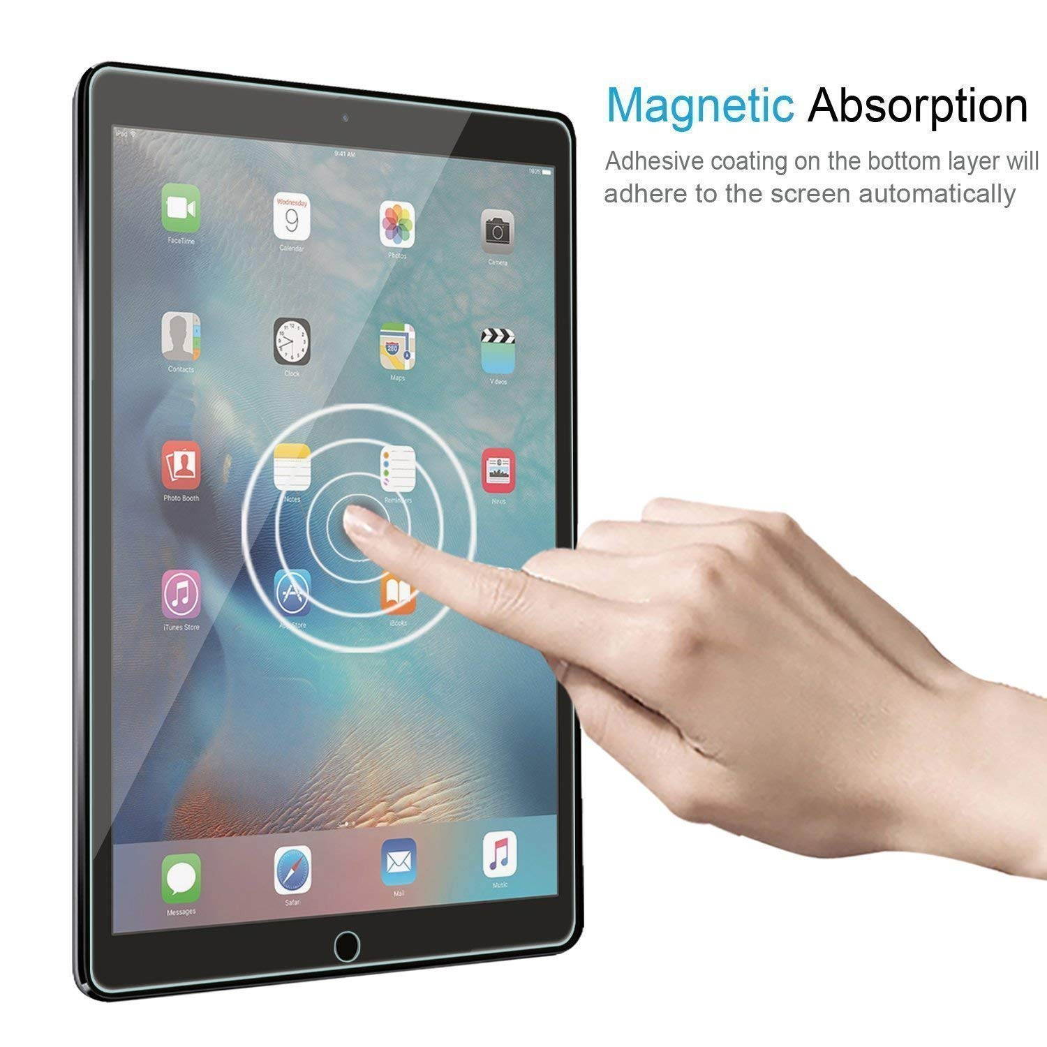 [2 PACK] iPad Pro 12.9 Screen Protector WERLEO Multi-Touch Compatible / Bubble-Free / Anti-Scratch Tempered Glass Screen Protector For 12.9-Inch iPad Pro (2015, 2017 Release)