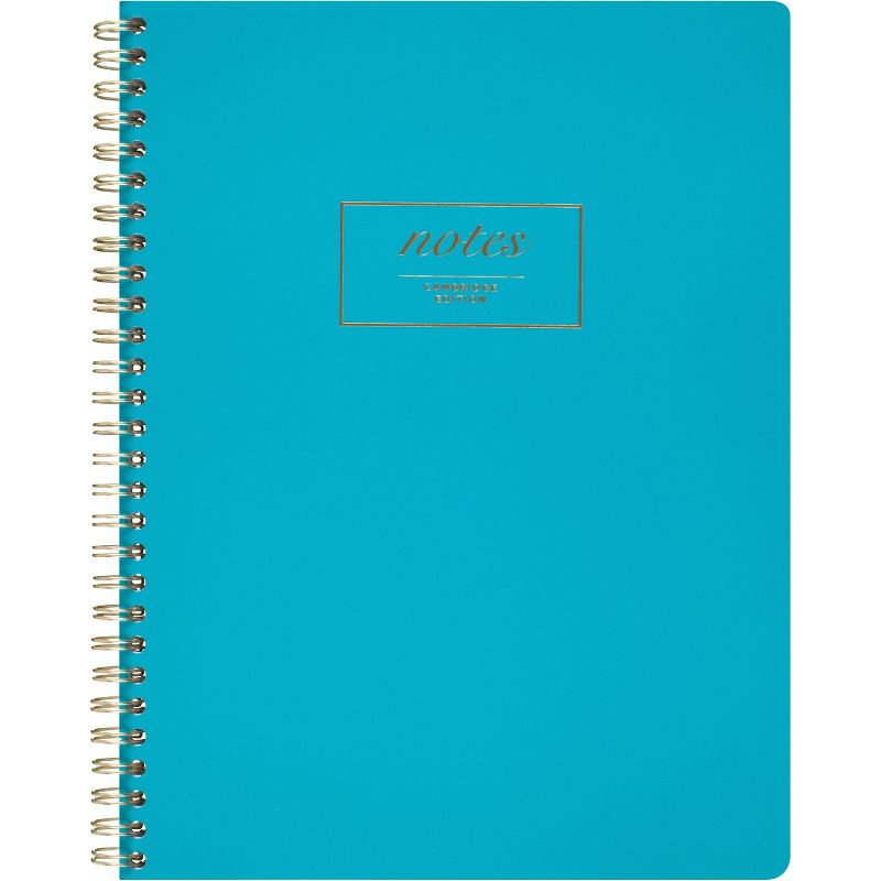 Cambridge Fashion Twinwire Business Notebook 9 1/2 x 7 1/4 Teal 80 Sheets 49587