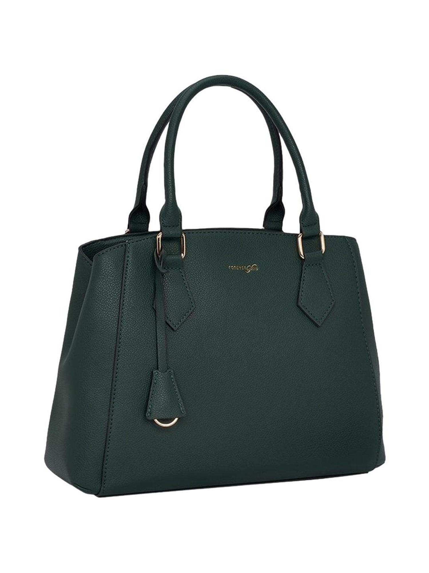 Forever Glam by Pantaloons Forest Green Solid Handbag