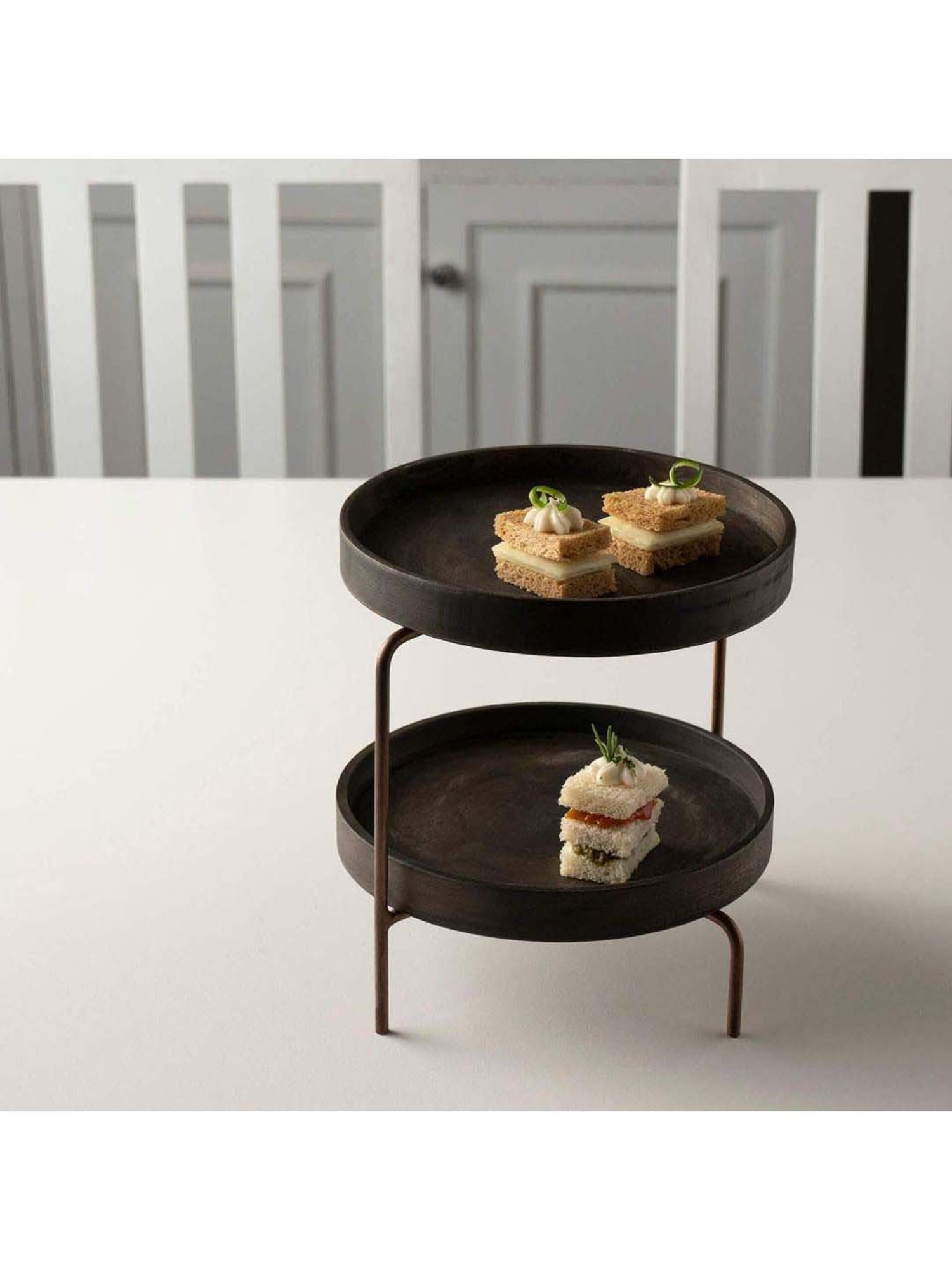 2ct Tiered Tray White - Bullseye's Playground™