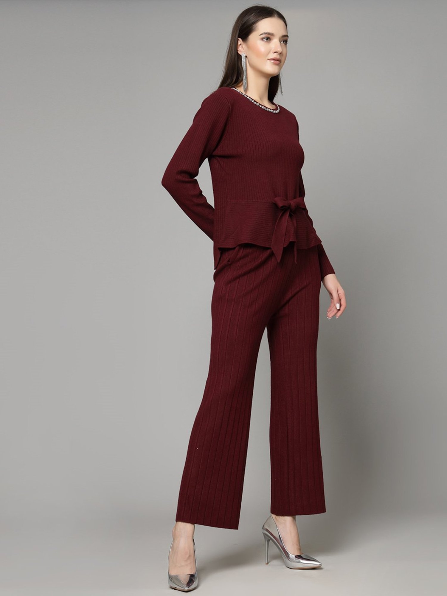 Mafadeny Wine Maxi Co-Ord Set