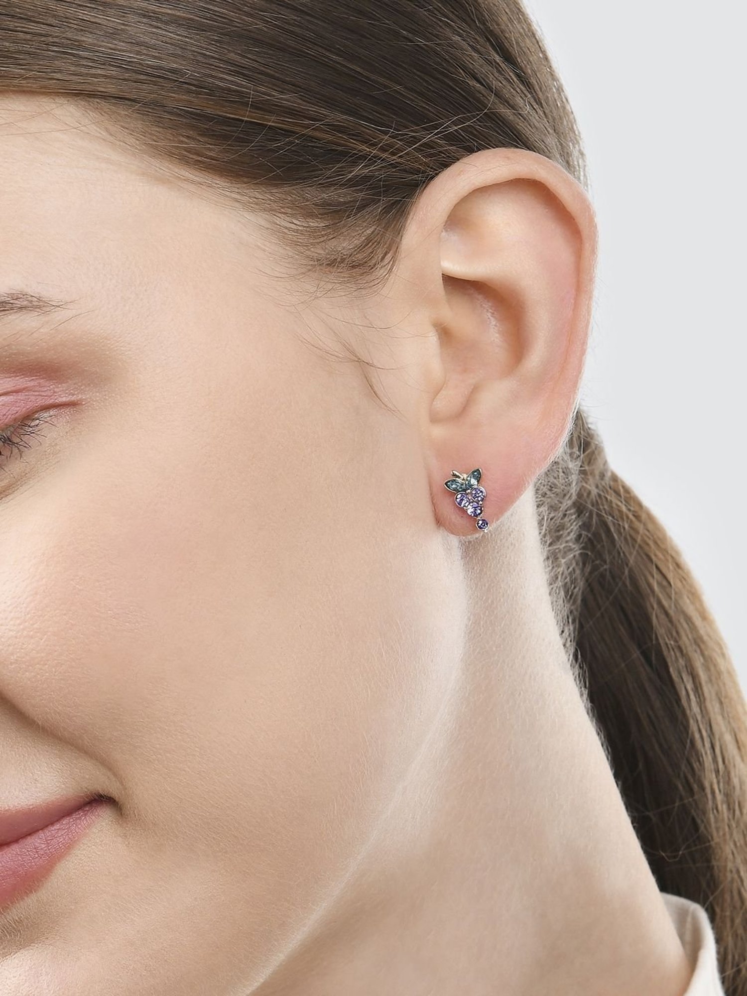 Accessorize London Women's Multicolored Fruit Stud Earrings - Set of 5