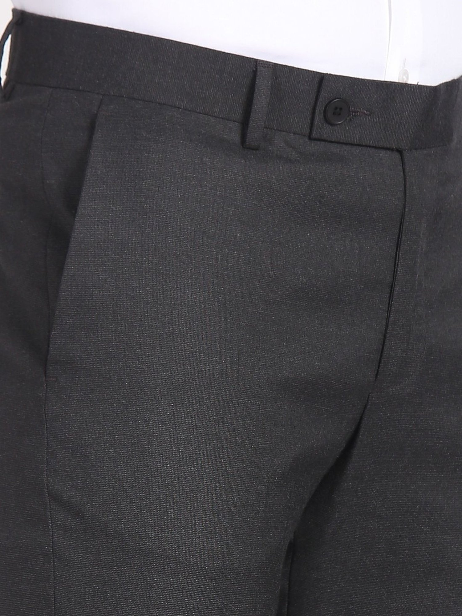 Arrow Grey Regular Fit Trousers
