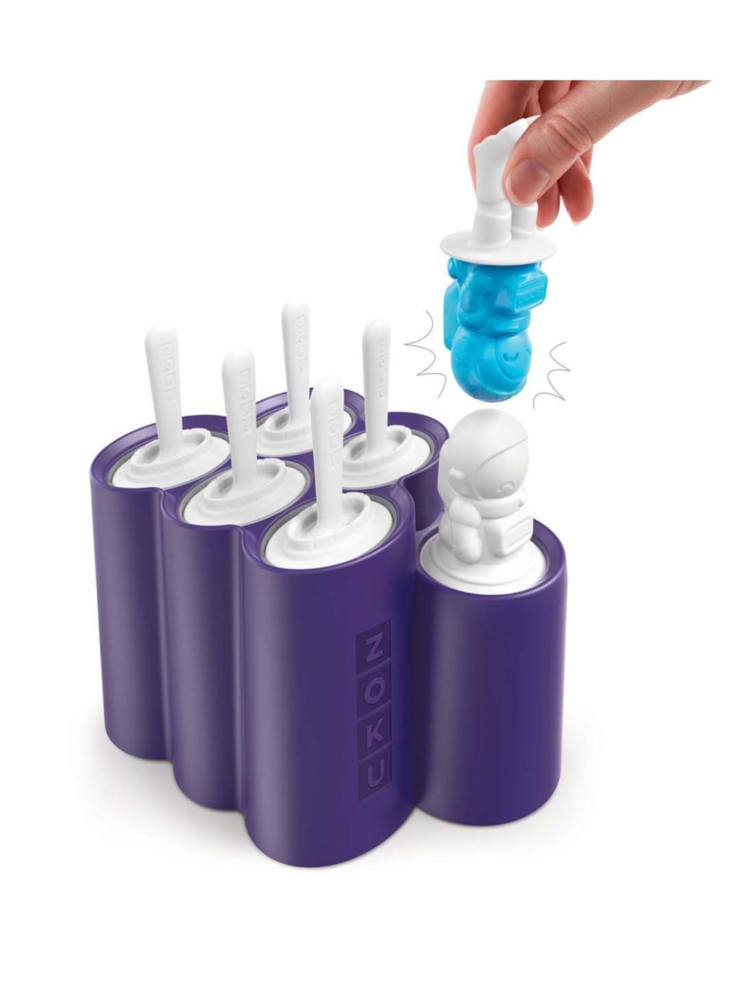 Zoku Purple Plastic Ice-Cube Pop Mould - Set of 6