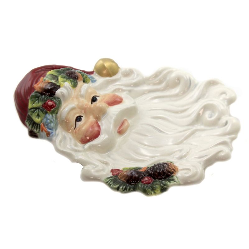 Tabletop 9.0" Evergreen Holiday Plate Christmas Pinecone Cosmos Gifts Corp.  -  Serving Platters