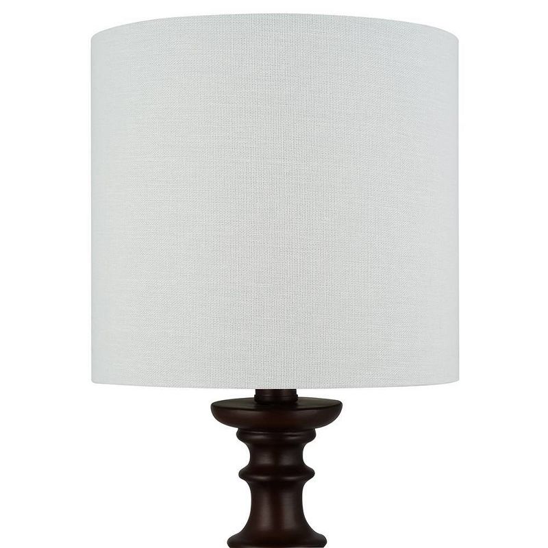 8.5" Espresso Faux Wood Table Lamp (Includes LED Light Bulb) Brown - Cresswell Lighting