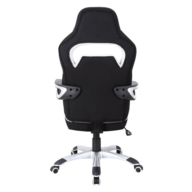 Ergonomic Upholstered Racing Style Home & Office Chair Gray/Black - Techni Mobili