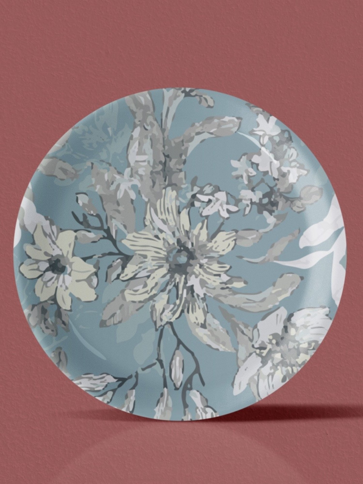 Nestroots Indigo Heritage Multicolor Porcelain Wall Plate