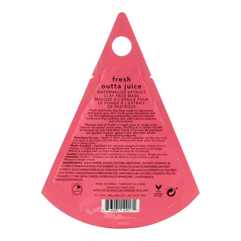 Holler and Glow Fresh Outta Juice Watermelon Clay Face Mask - 0.68oz