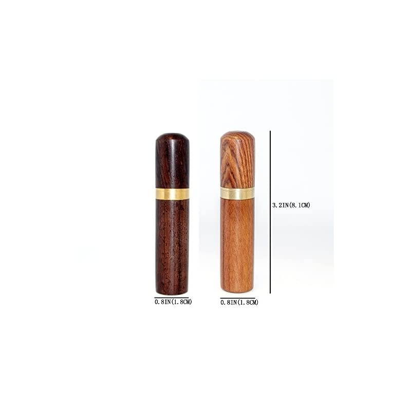 Portable Wood Toothpick Holder Mini Toothpick box Pocket Toothpick Holder (Light Brown & Dark Brown)