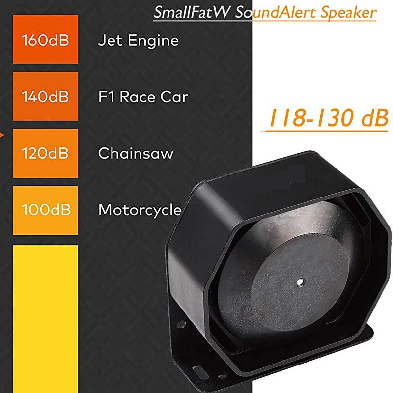 Siren Speaker PA System SoundAlert 100 Watt 8 Tones Super Loud Emergency Warning Horn Sound System for Police Fire amp Private Vehicle