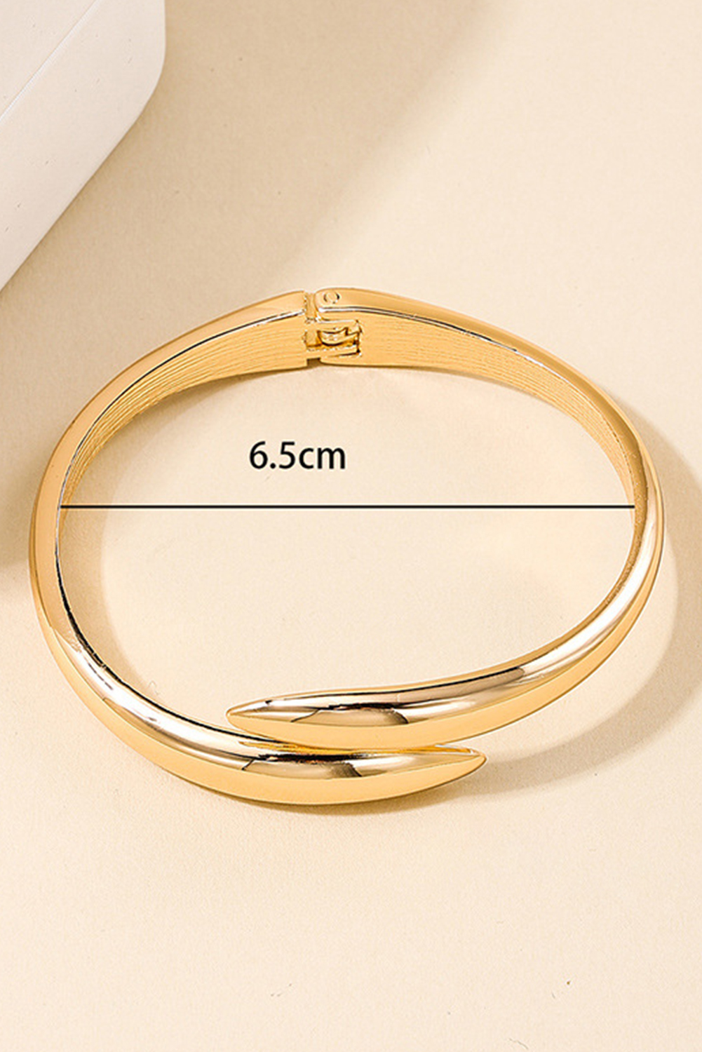 Gold Full Diamond Leather Wide Magnetic Buckle Bracelet