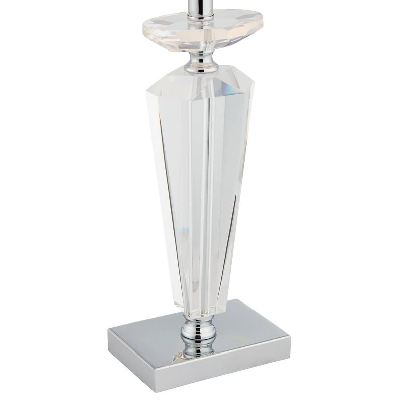 Vienna Full Spectrum Traditional Table Lamp Crystal Glass Oval Fabric Shade Living Room Bedroom Bedside Nightstand Office Family