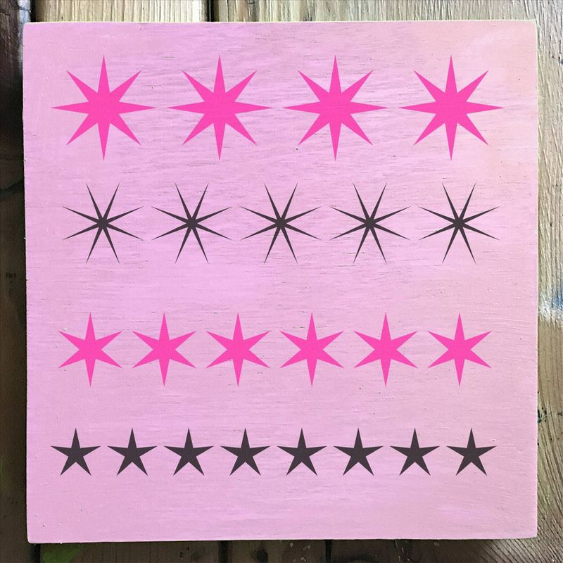Stencil1 Star Row Repeating - Stencil 5.75" x 6"