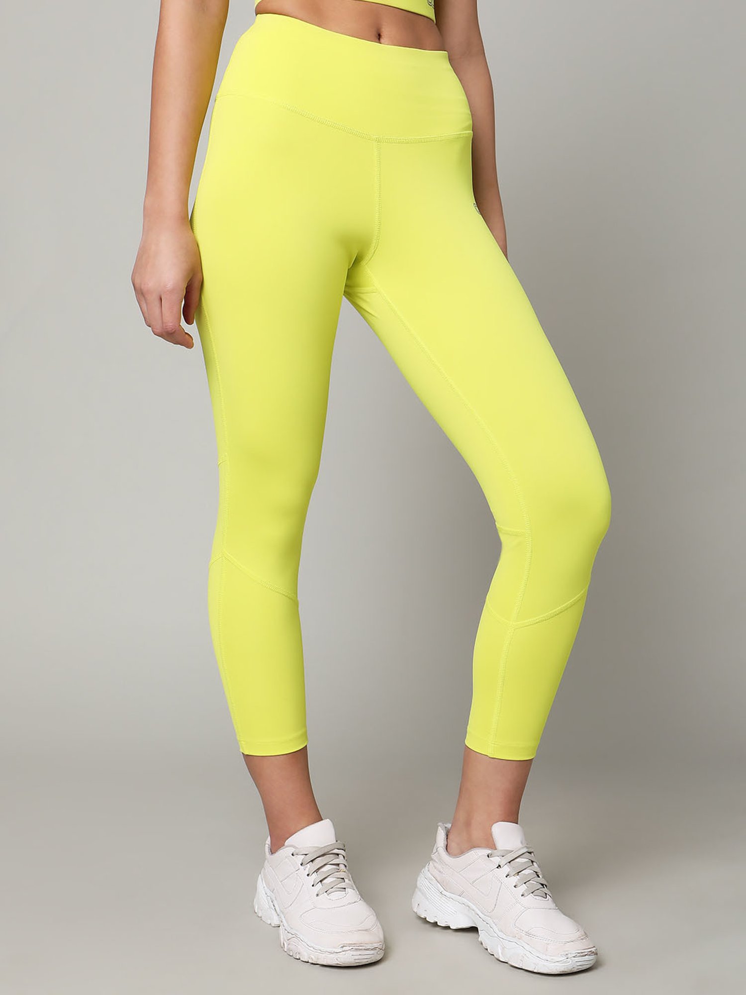 SILVERTRAQ Yellow Logo Print Capris