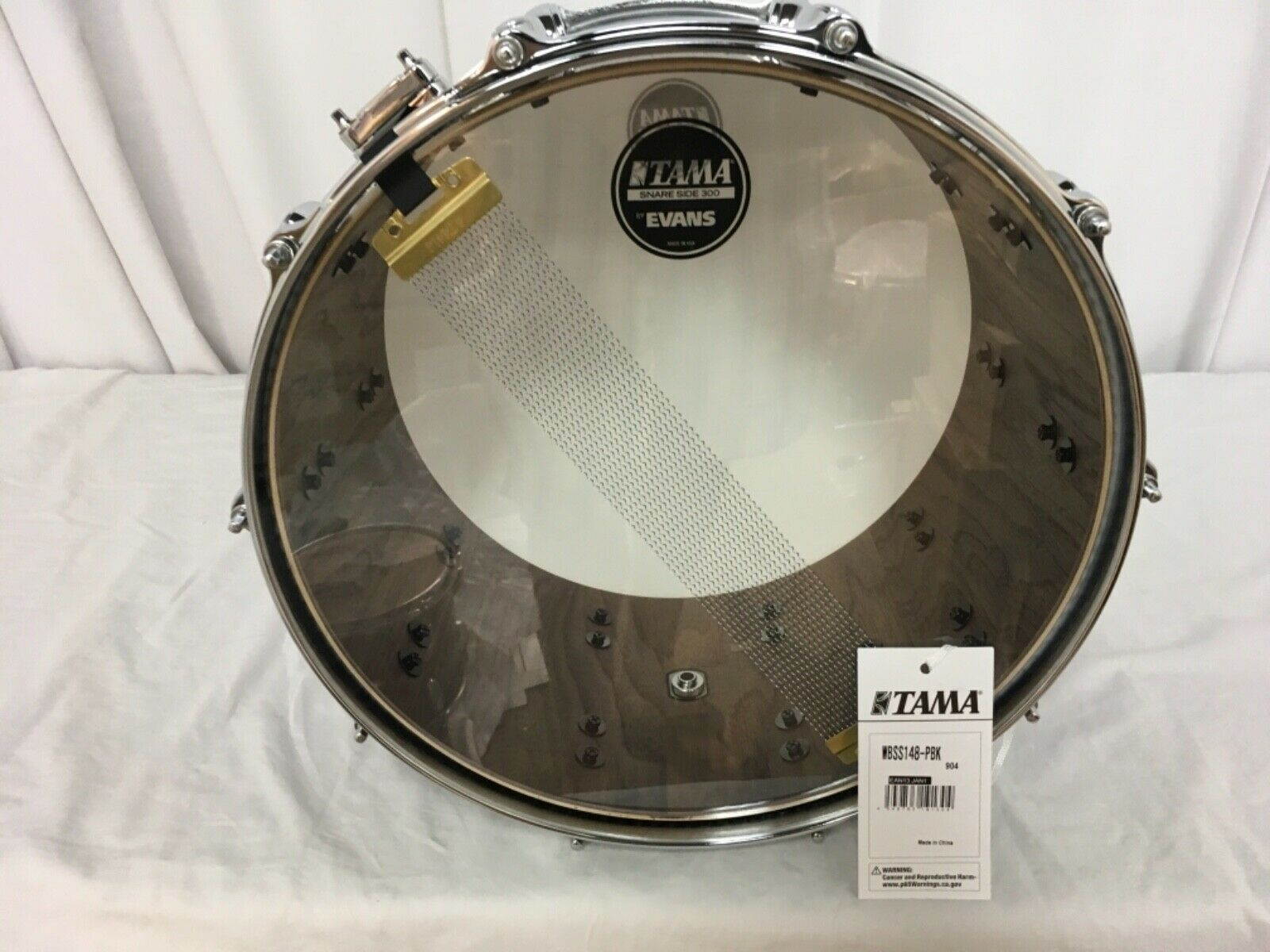 Tama Starclassic Walnut/Birch 14" Dia X 8" Deep Snare Drum/Piano Black/Rare!