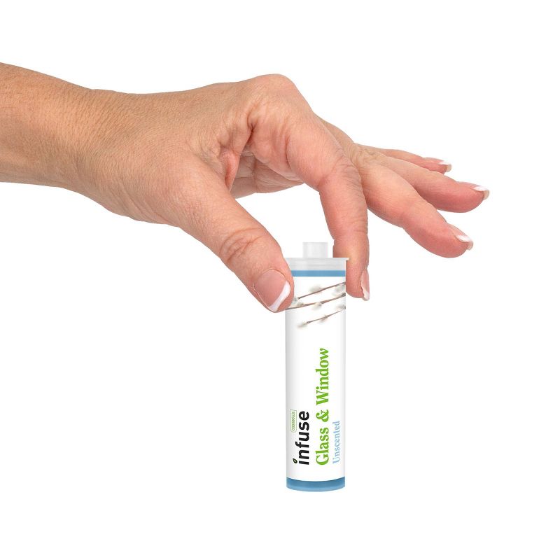 Casabella Infuse Glass Cleaner - 1 Refillable Spray Bottle 1 Cleaning Spray Concentrate - Fragrance Free