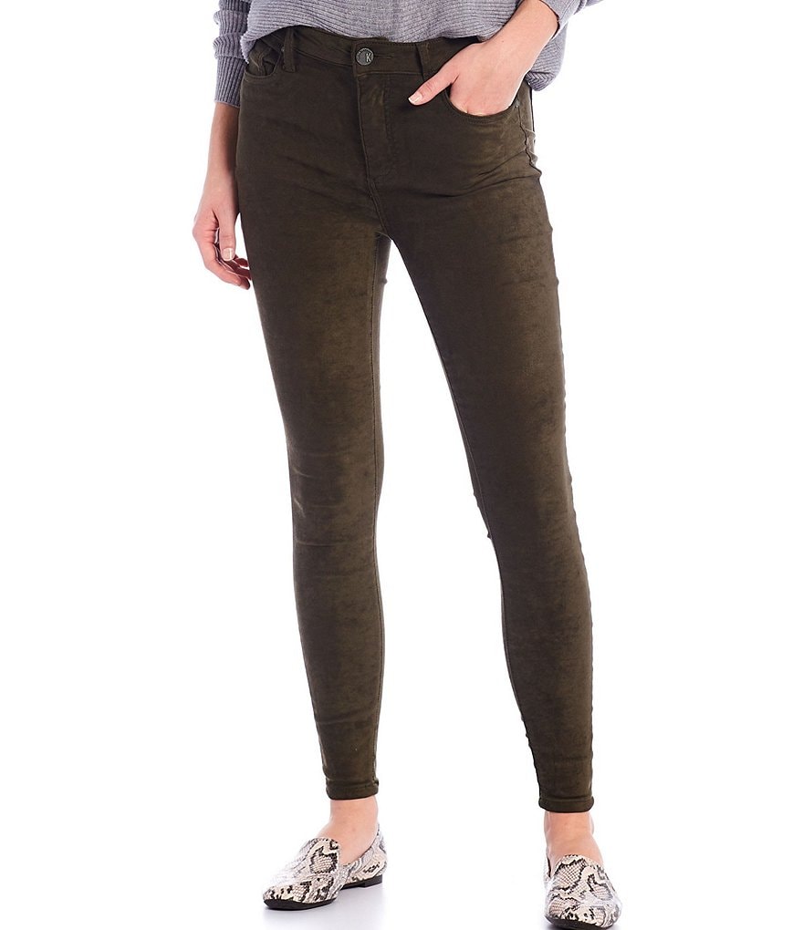 KUT from the Kloth Connie Faux Suede High Rise Skinny Ankle Jeans
