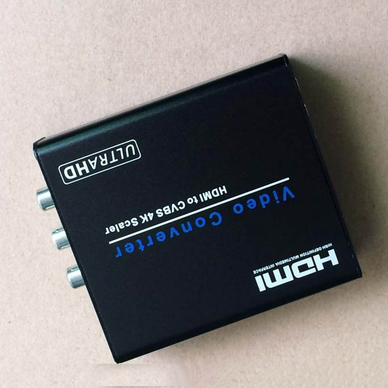 New AM960 4Kx2K HDMI to AV Scaler Converter Box for Sony PS4 Play Station 4 HDTV Computer Speaker Blu-Ray DVD Set Up Box EU Plug