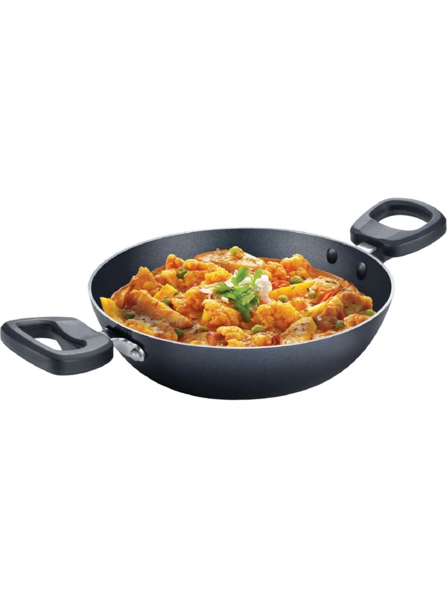 JUDGE Everyday Black Aluminium 24 cm Cookware Kadhai (2.3 L)