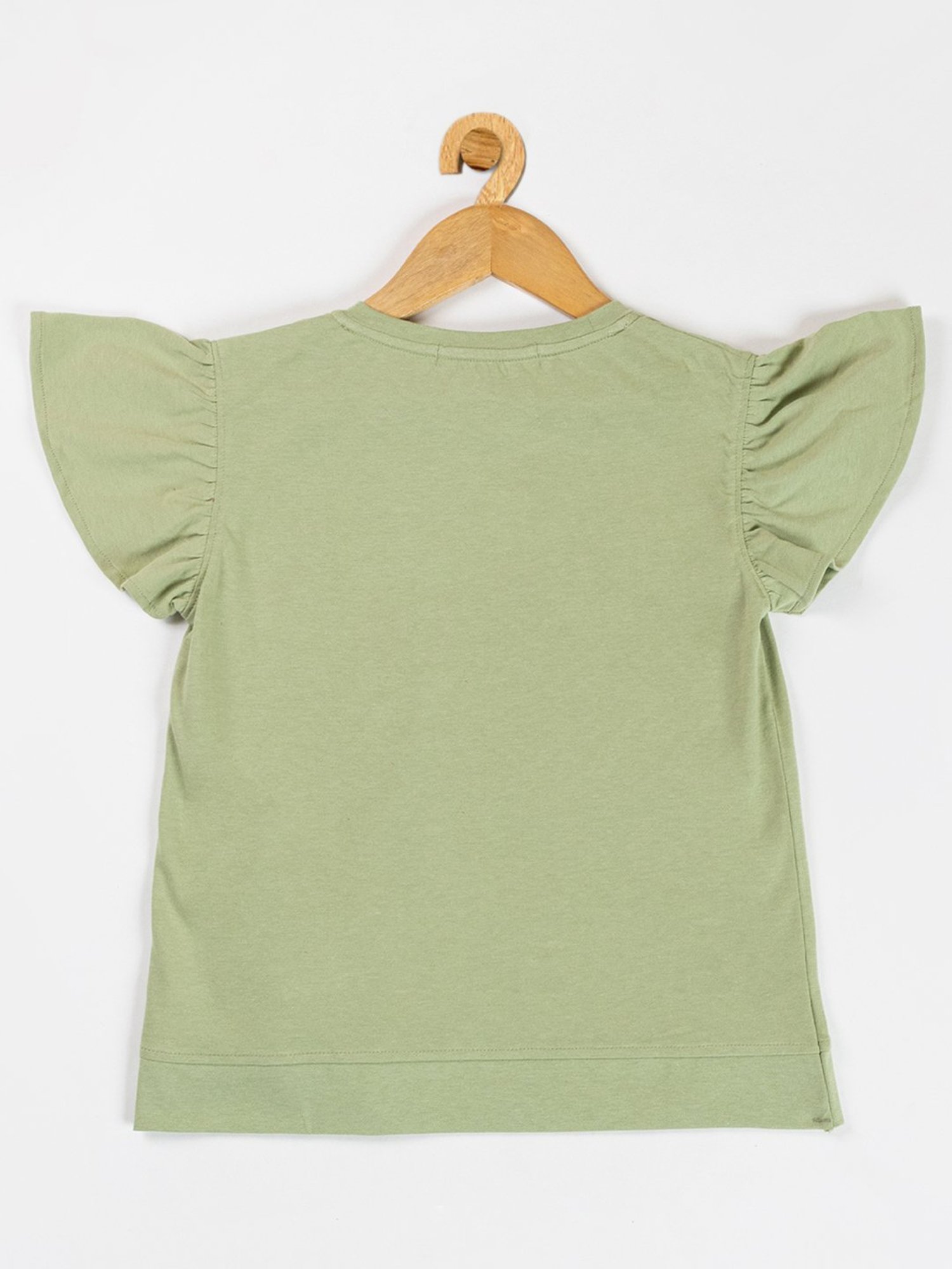 NINS MODA Kids Light Olive Textured Top