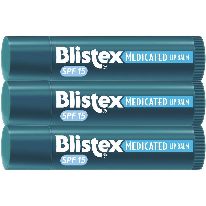 Blistex Medicated SPF 15 Lip Balm - 3ct/0.45oz