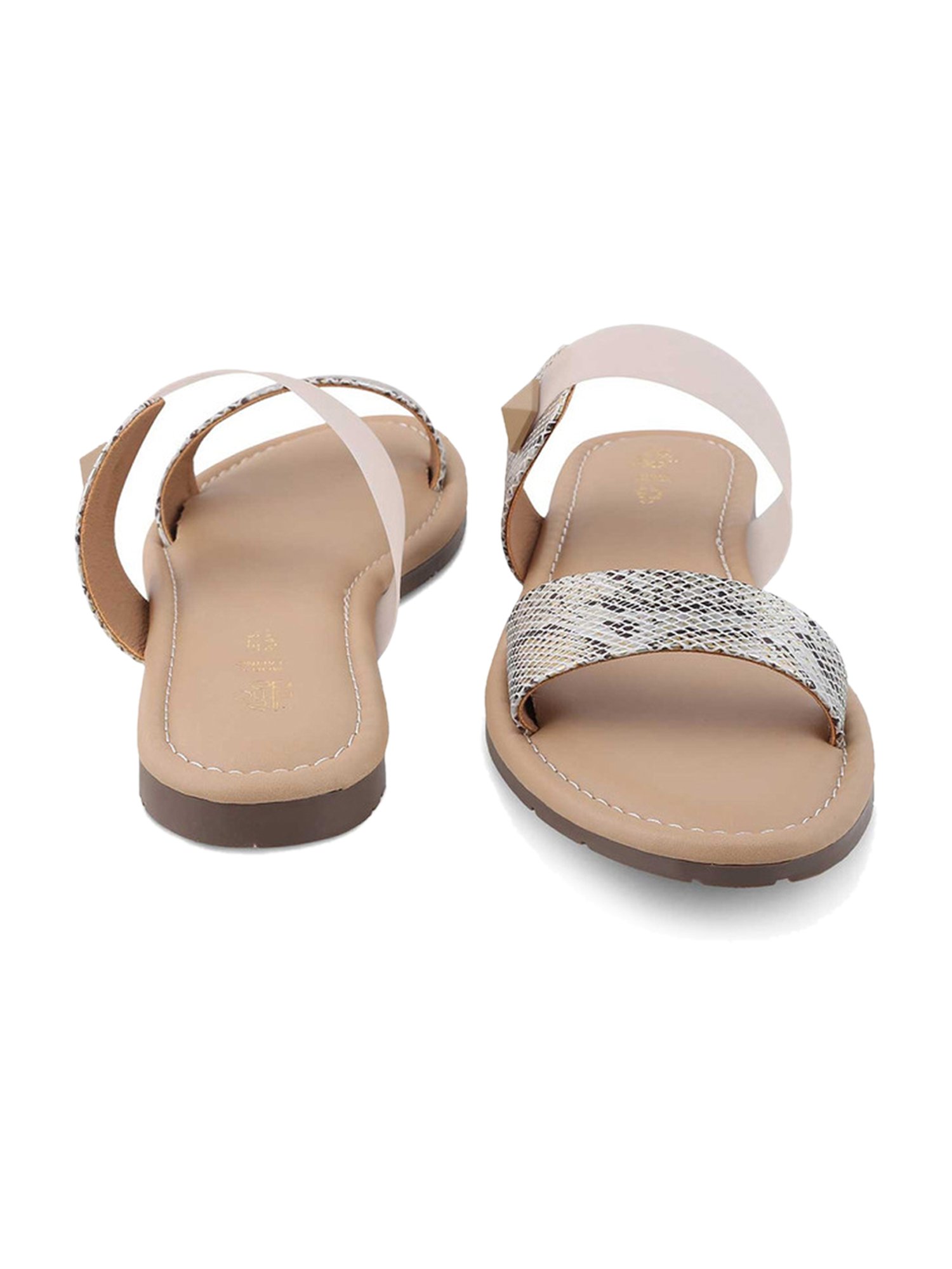 Tresmode Women's Beige Casual Sandals
