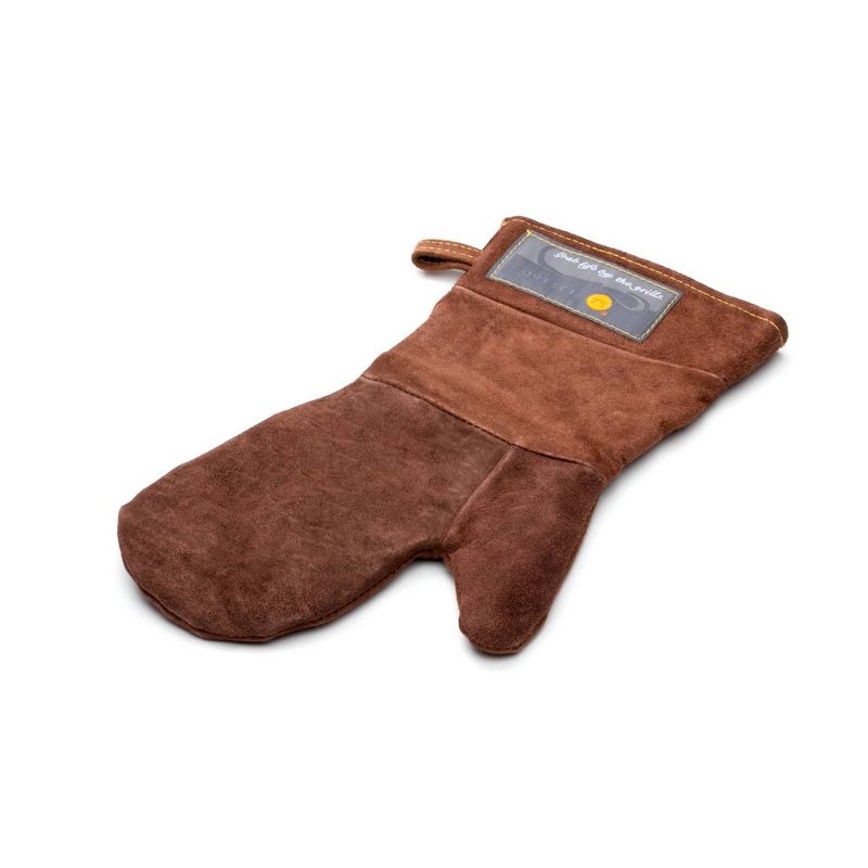 15" Leather Grill Mitt Brown - Outset