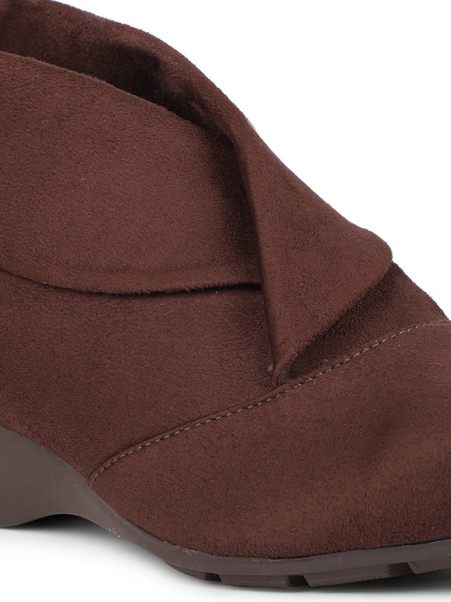 Inc.5 Women's Brown Wedge Booties