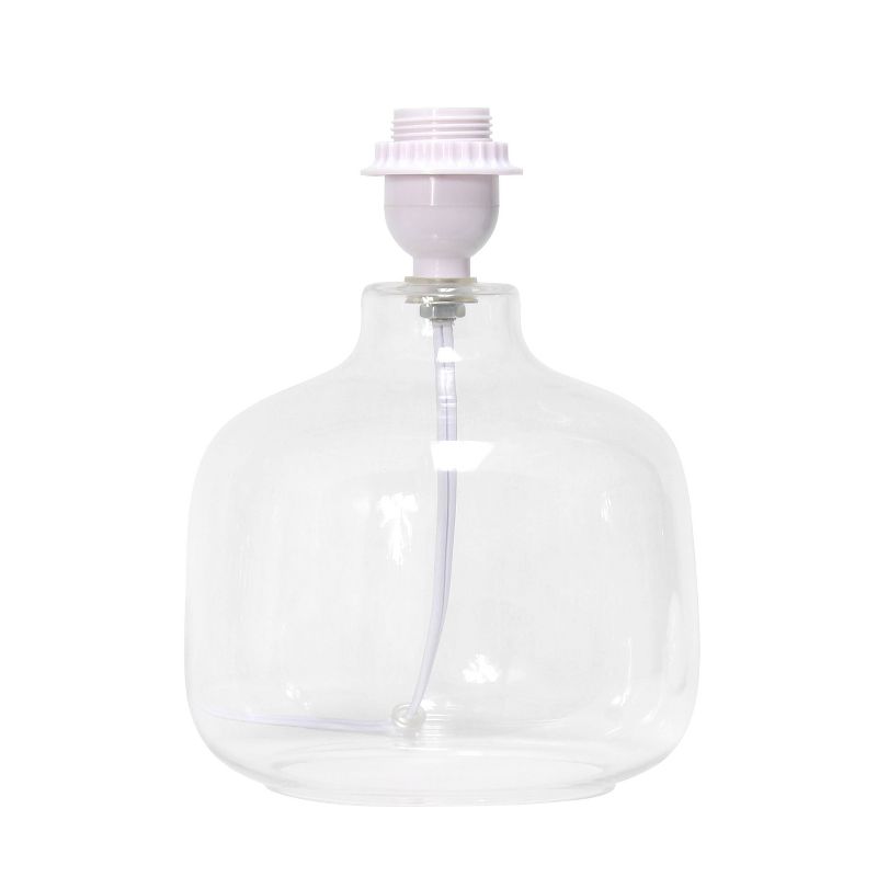 Glass Table Lamp with Fabric Shade Fresh White - Simple Designs