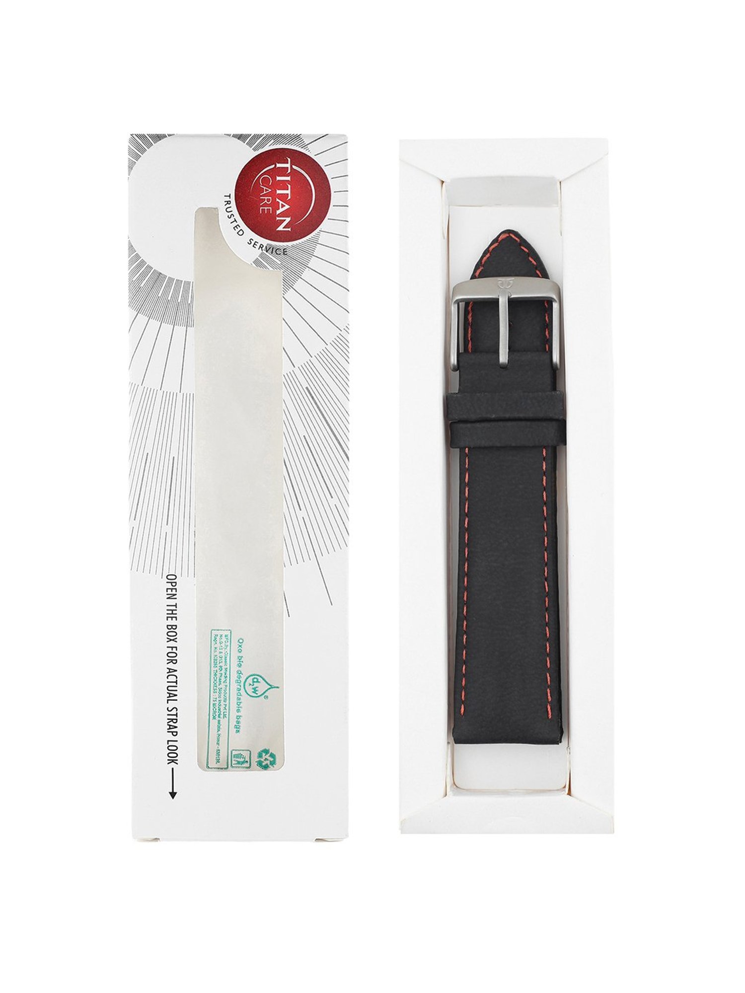 Titan 24 mm Tan Genuine Leather Strap for Men