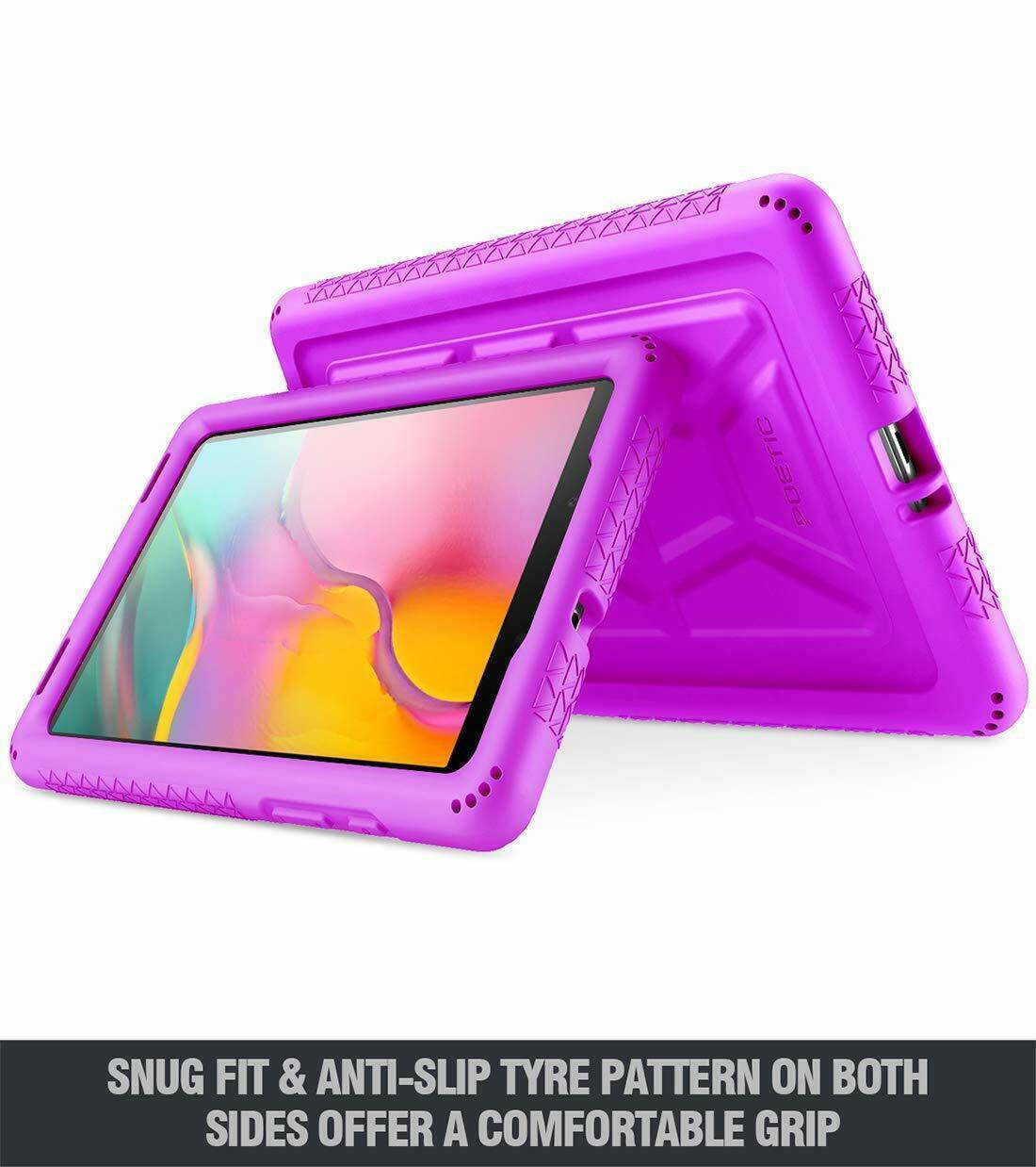 For Galaxy Tab A 8.0 (2019) Tablet Case Silicone Cover w/ Drop Protection Purple