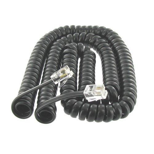 leegoal coiled telephone phone handset cable cord,black