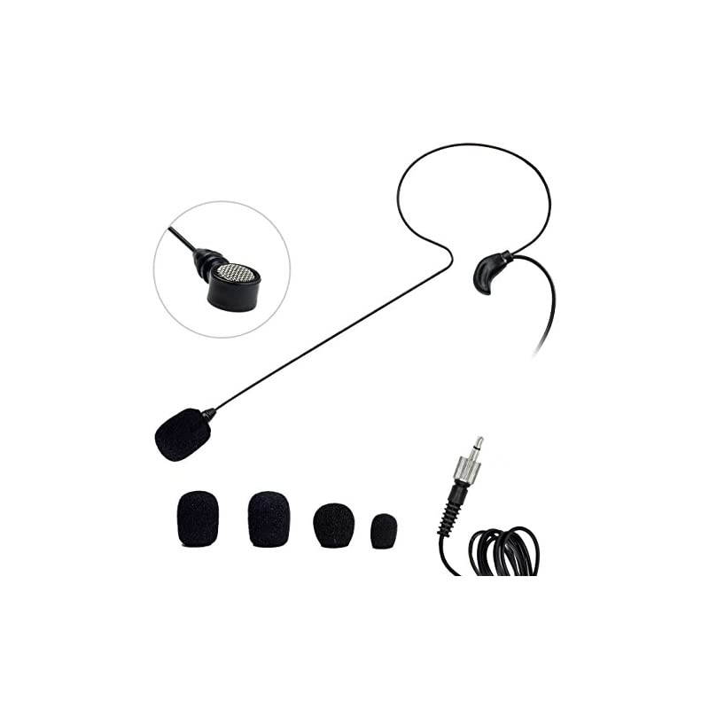 HM-45 Uni-directional Headworn Condenser Microphone - Small and lightweight, minimum visibility, Ideal for singers, performers, DJs, television announcers, etc. 3.5 connection, Black color