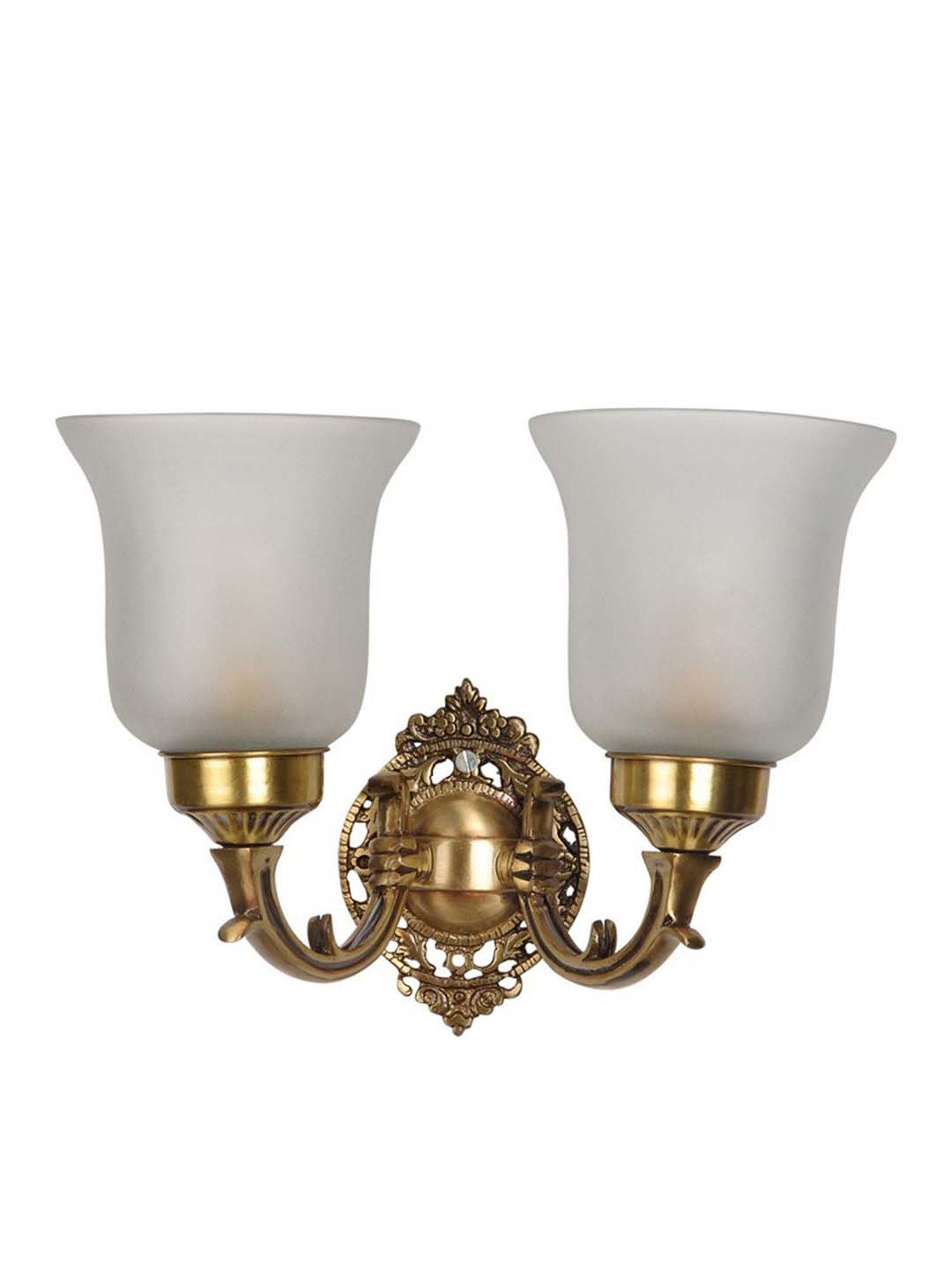 Fos Lighting Antique Brass Usha Double Wall Light (Bulb not included) - Set of 1